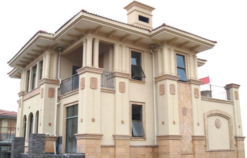 仿石漆仿石層抗水性良好，穩(wěn)定著色，不發(fā)白，無(wú)色差